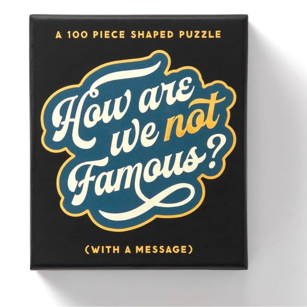 Brass Monkey How Are We Not Famous? 100-Piece Mini Jigsaw Puzzle, 7.25” x 6.72”